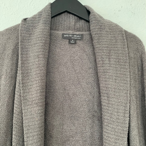 BAREFOOT DREAMS CozyChic Lite cardigan gray color M. - Picture 3 of 12
